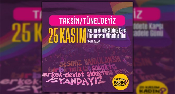 Kadınlar 25 Kasım’da Taksim Tünel’de olacak