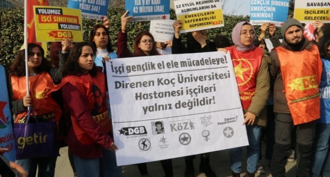 Direnişteki Koç Üniversitesi Hastanesi işçileri kazandı