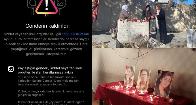 Instagram katledilen 3 Kürt kadının fotoğrafını kaldırdı