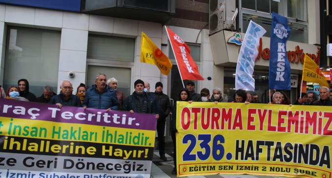 İzmir’de KHK eylemi 236’ncı haftasında
