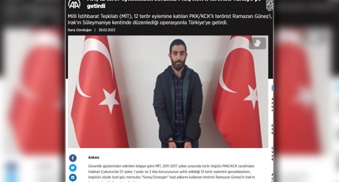 MİT PKK’den ayrılarak Türkiye’ye teslim olan kişiyi operasyonla ‘yakaladı!’