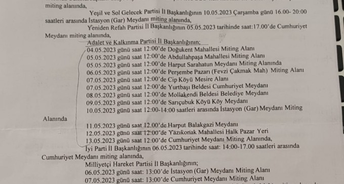 AKP’den Xarpêt’te miting alanları ‘işgal’ hamlesi