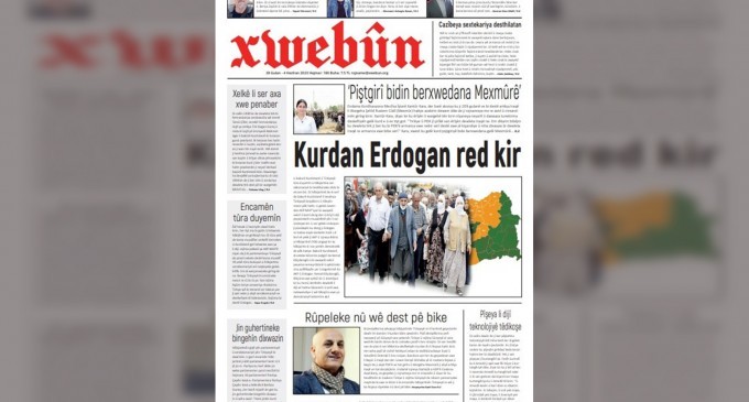 Xwebûn ‘Kurdan Erdogan red kir’ manşetiyle çıktı