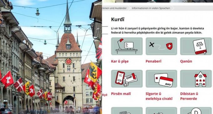 Bern şehir sitesine Kürtçe dil seçeneği eklendi